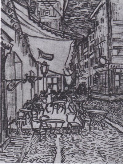 Terrace of Cafés at the Place du Forum in Arles in the Evening by Vincent van Gogh